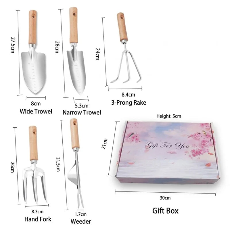 Gardening Tools Set, 5-Piece Home Plant Care Kit