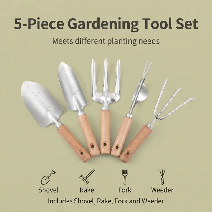 Gardening Tools Set, 5-Piece Home Plant Care Kit