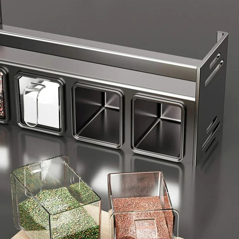 Kitchen wall storage organizer with sturdy stainless steel