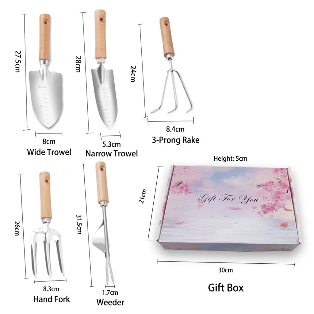 Gardening Tools Set, 5-Piece Home Plant Care Kit