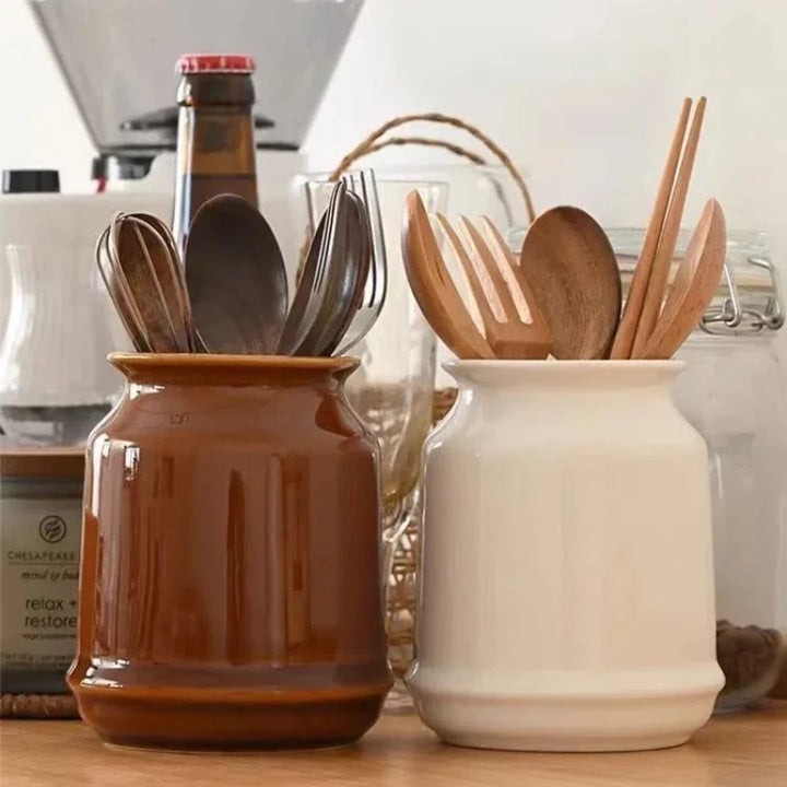 Kitchen Utensil Holder, Ceramic Cooking Utensil